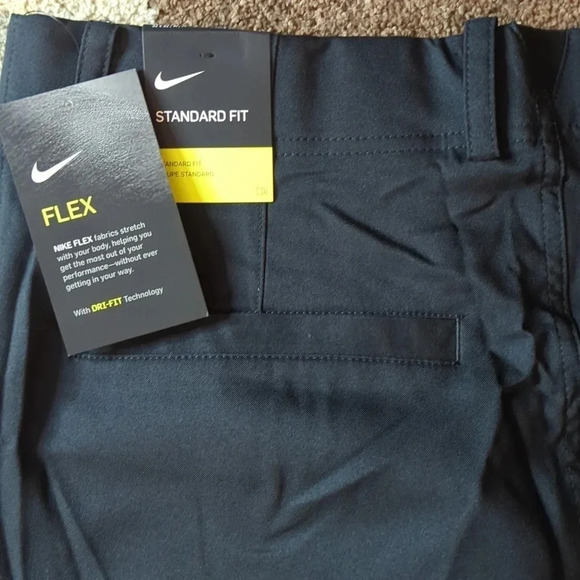 Nike Golf Dri Fit Pants Mens Size 32x32 Polyester Black Flat Front Golfing - Picture 4 of 5